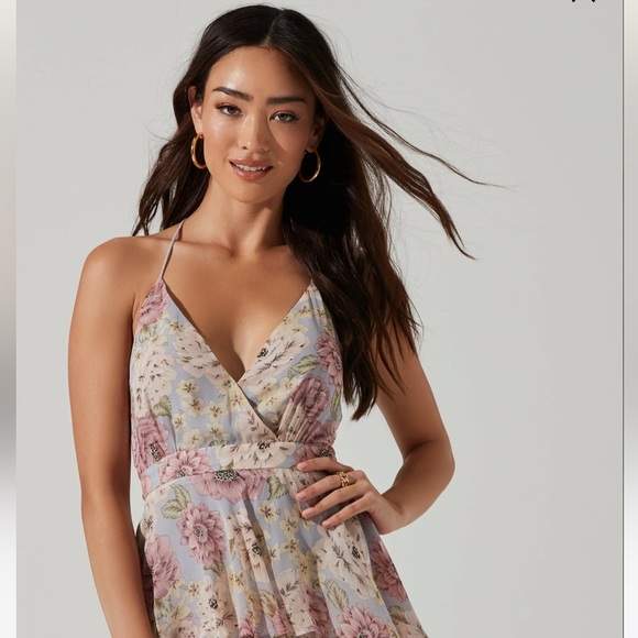 ROSANA FLORAL TIERED RUFFLE MAXI DRESS - Astr the label - Picture 1 of 5